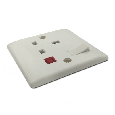 13A 1 gang switch and uk socket with light electrical socket