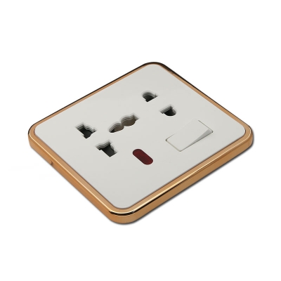 5-pin electric socket multi function wall socket with switch