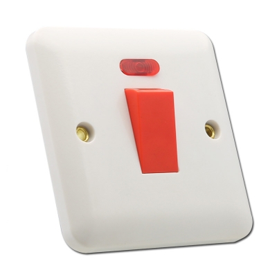 SASO certified 86type wall switch socket 45A cooker switch with neon switch plate