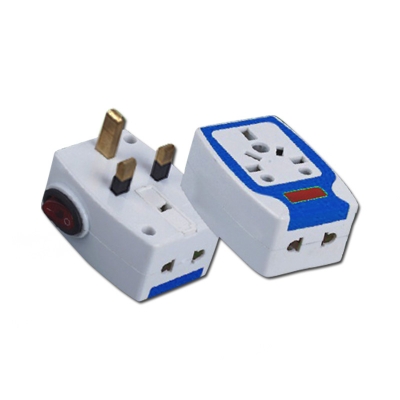 13a multi socket travel adaptor with neon and switch international travel adaptor