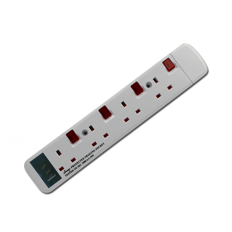 4 way uk socket with individual switch and neon exteion socketCixi