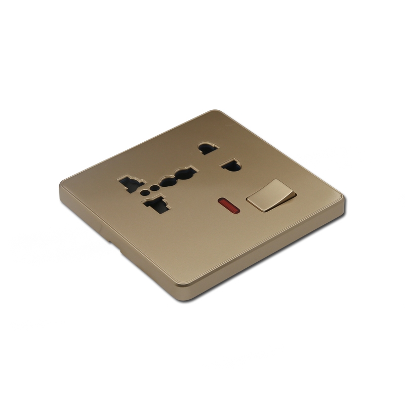 5 Pin Multi Function Socket With Switch And Neon Wall Switch Socket Cixi Niulai Electrical 5324