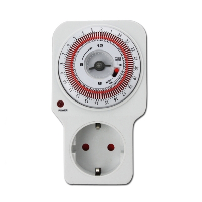 Electric timer switch with eu socket mechanical timer
