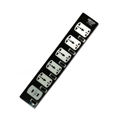 5 way 5pin multi socket with 2 usb port and individual switch