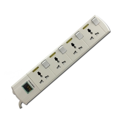 4 way multi socket with individual switch and neon