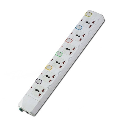 6 way multi function socket with individual switch and neon